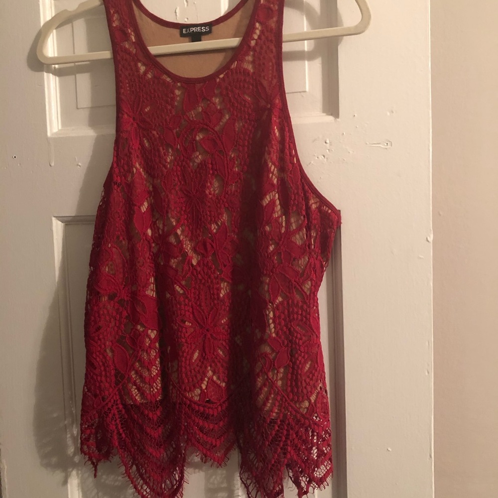 Red Lace Express Tank